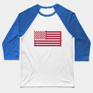 USA Flag like Baseball T-Shirt